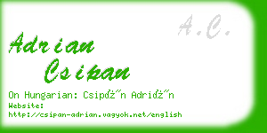 adrian csipan business card